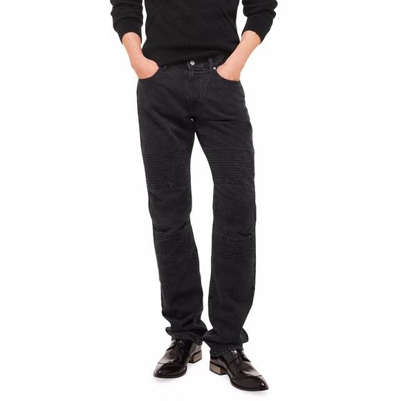 Helmut Lang Moto Jeans in black 34 006DM204 $425 - Picture 7 of 7
